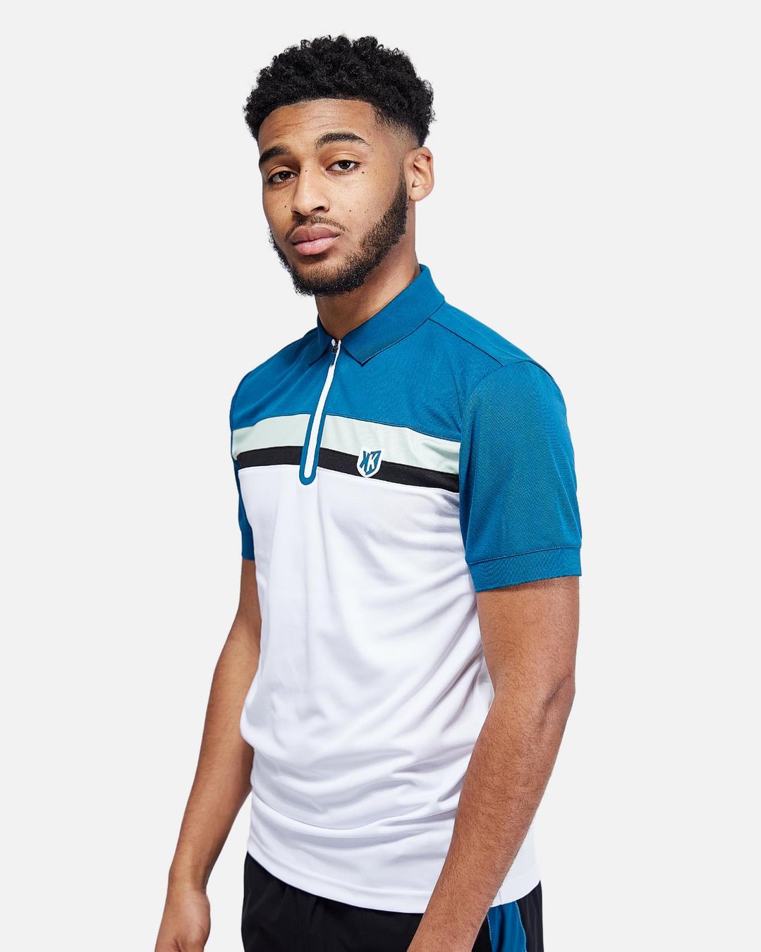 POLO FTKR V - BLEU/BLANC/NOIR