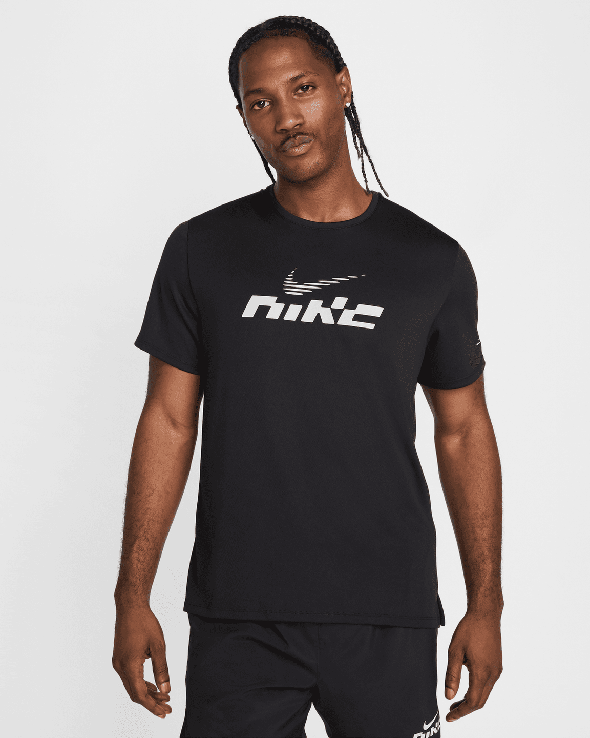 T-SHIRT NIKE MILER - NOIR/BLANC