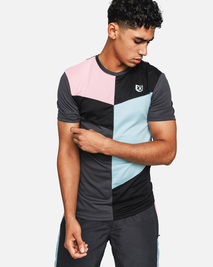 T-SHIRT FK ULTRA - GRIS/BLEU/ROSE