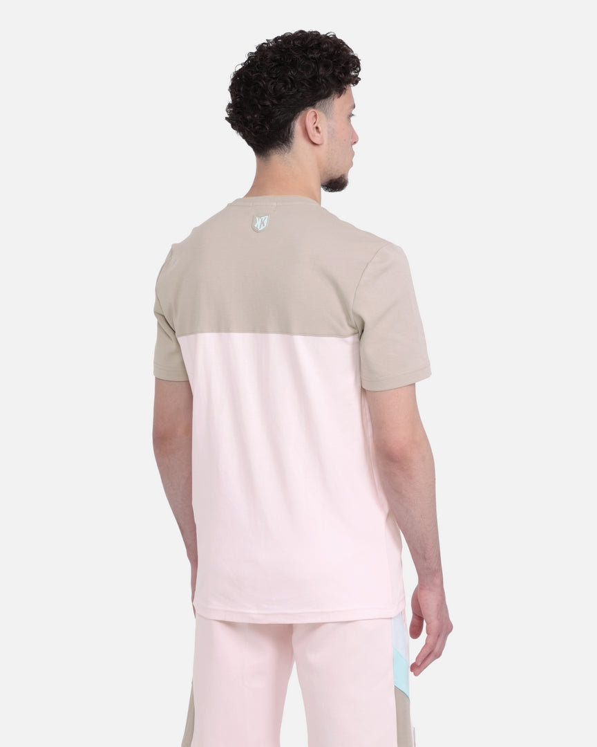 T-SHIRT FK SICARIOS PASTEL - BEIGE/BLANC/ROSE