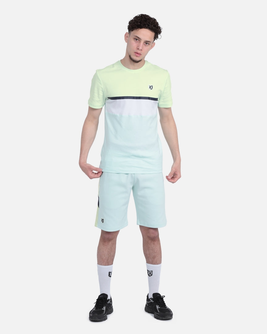 SHORT SICARIOS PASTEL - VERT/BLANC/BLEU