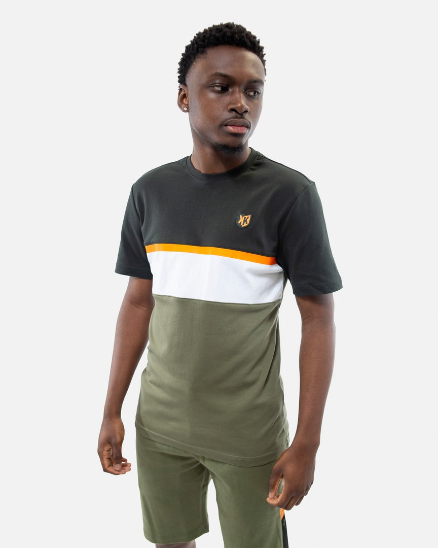 T-SHIRT FK SICARIOS V - KAKI/NOIR/ORANGE