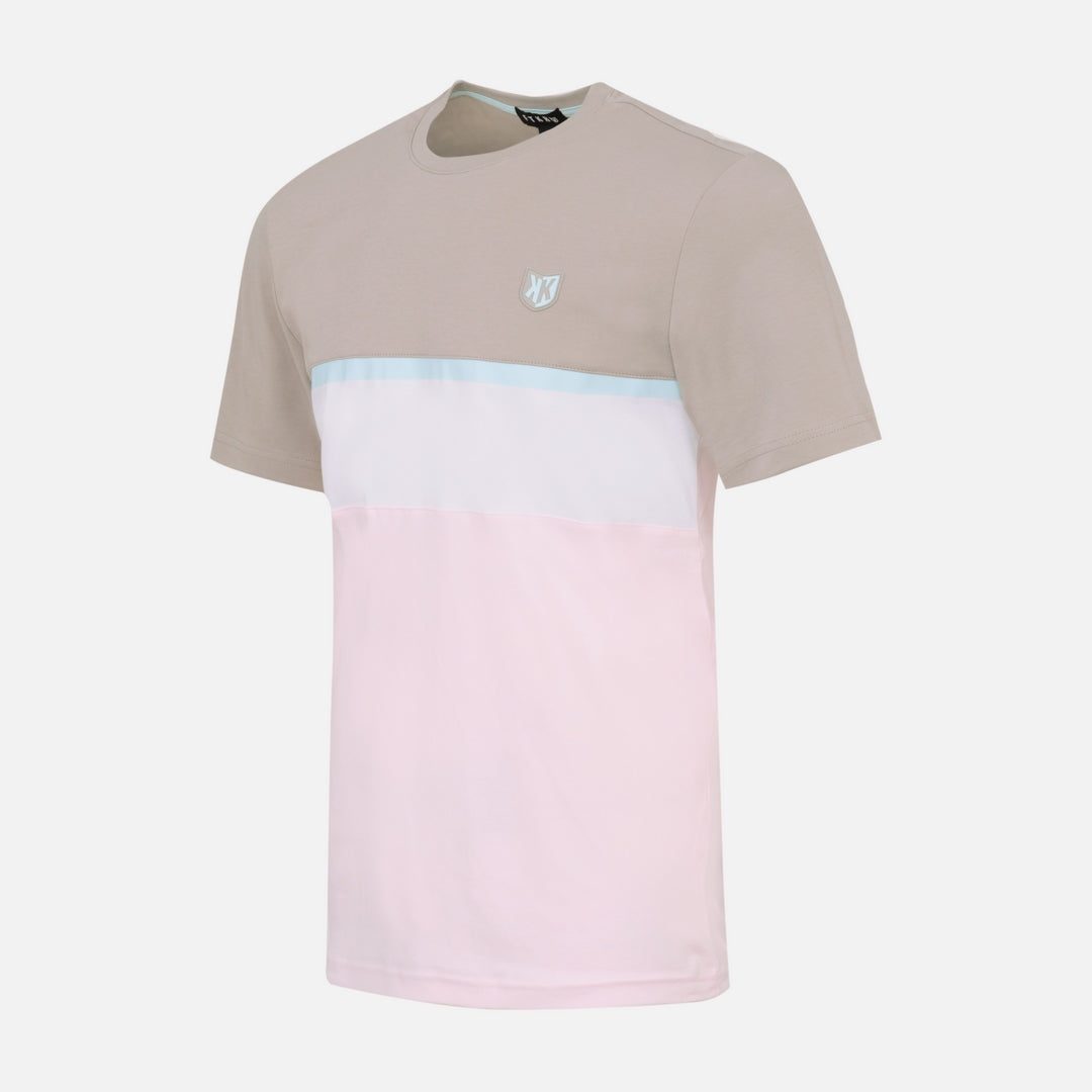 T-SHIRT FK SICARIOS PASTEL - BEIGE/BLANC/ROSE
