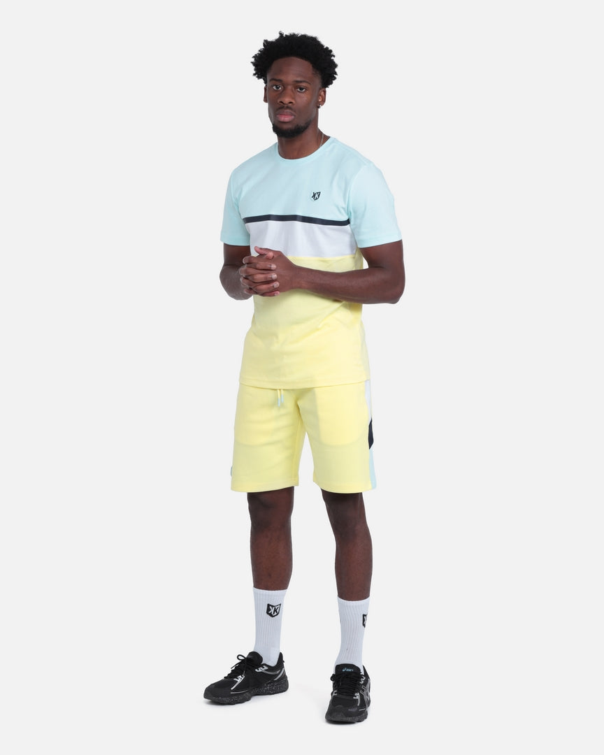 SHORT SICARIOS PASTEL - BLEU/BLANC/JAUNE