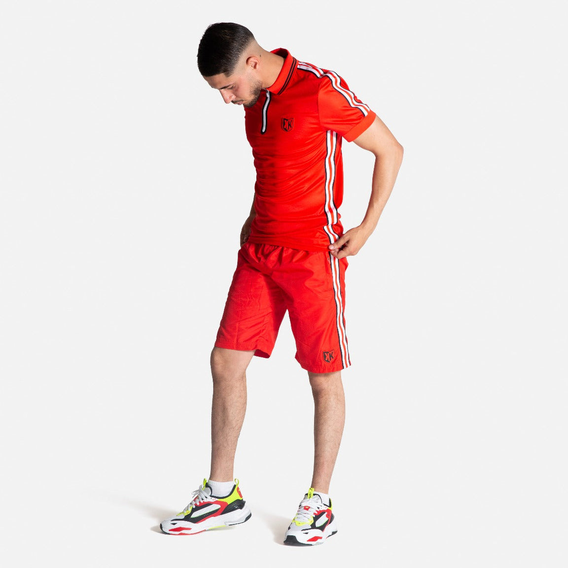 SHORT FK TEAMS - ROUGE/BLANC/NOIR