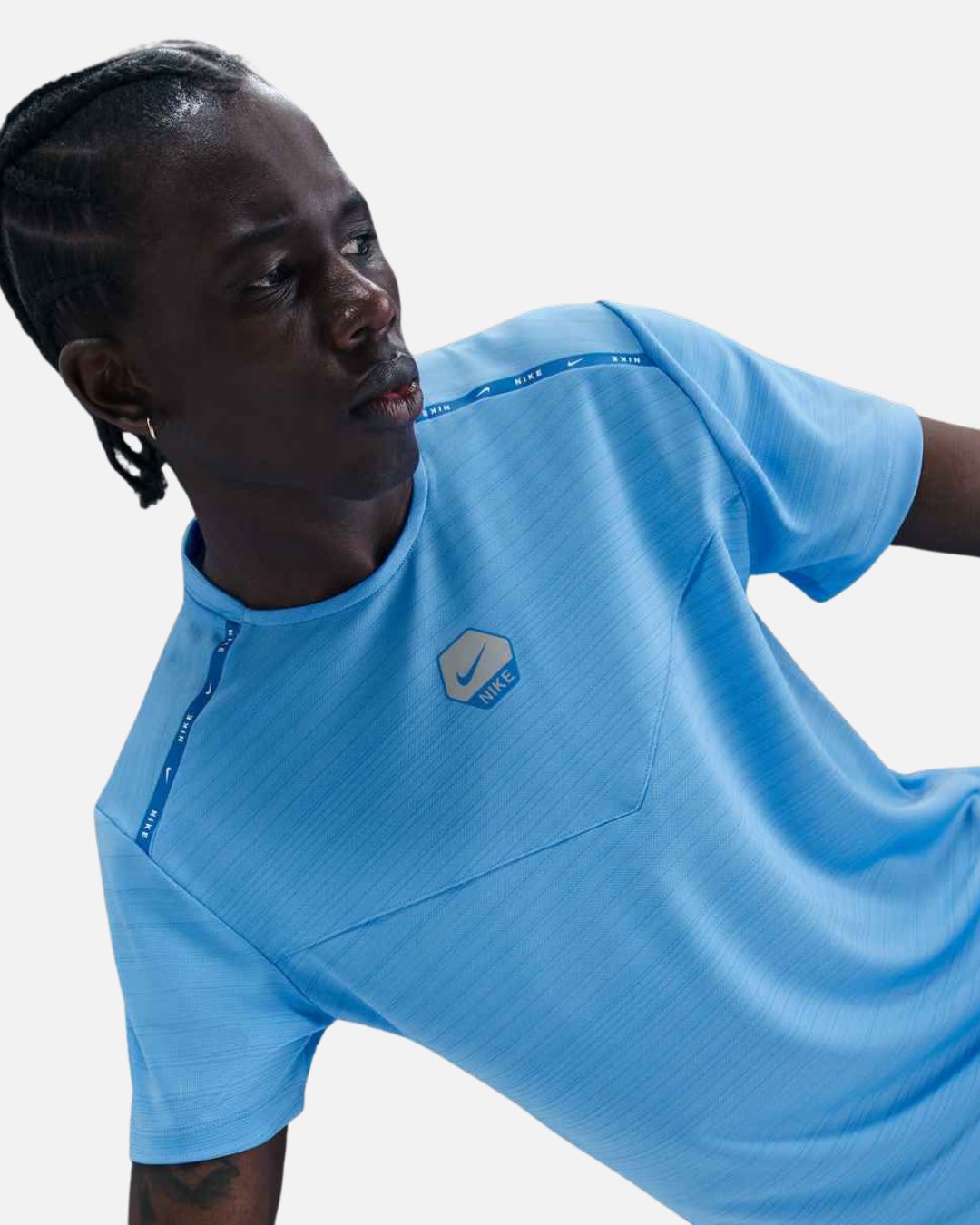 T-SHIRT NIKE RUNNING - BLEU CIEL