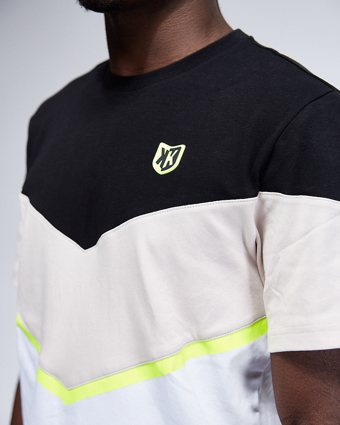 T-SHIRT FK AWK II - NOIR/BEIGE/JAUNE