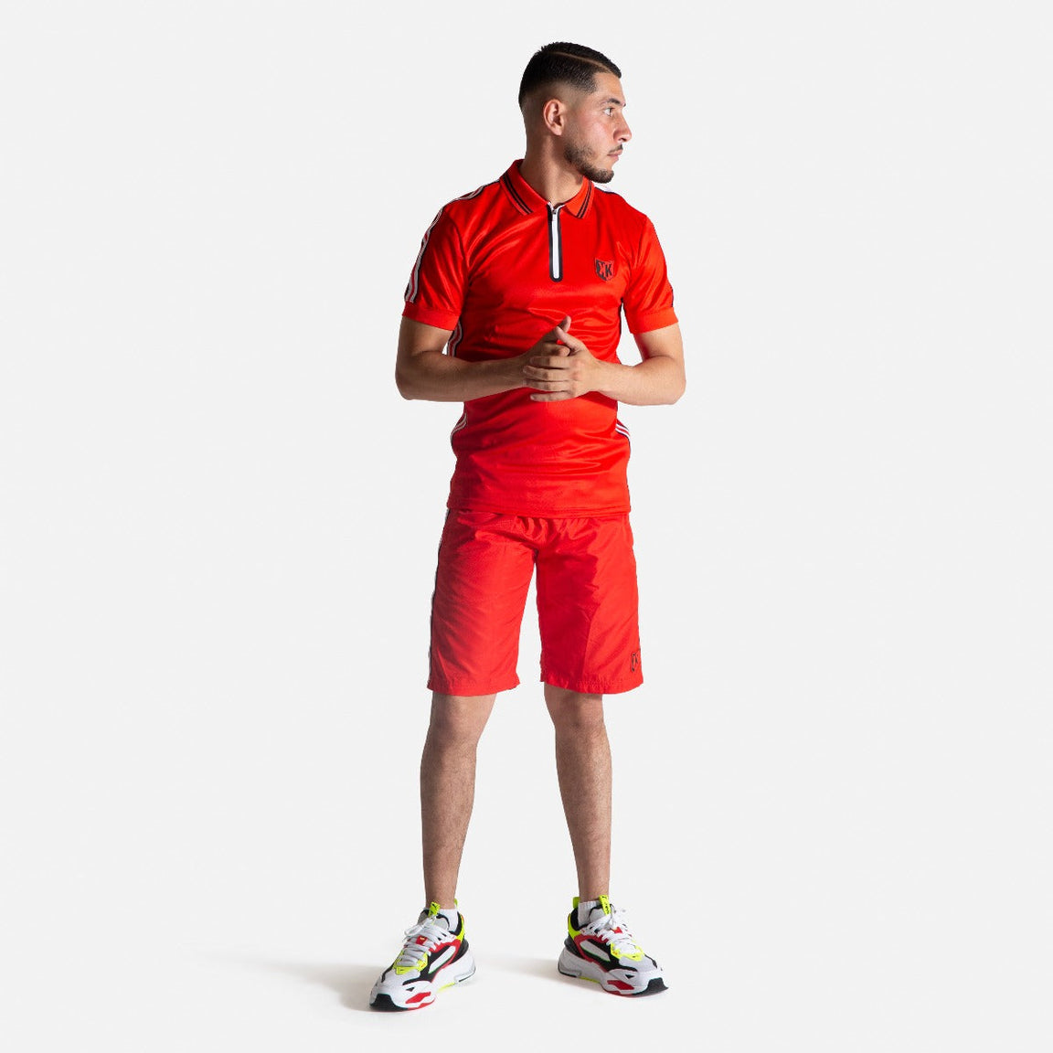 SHORT FK TEAMS - ROUGE/BLANC/NOIR