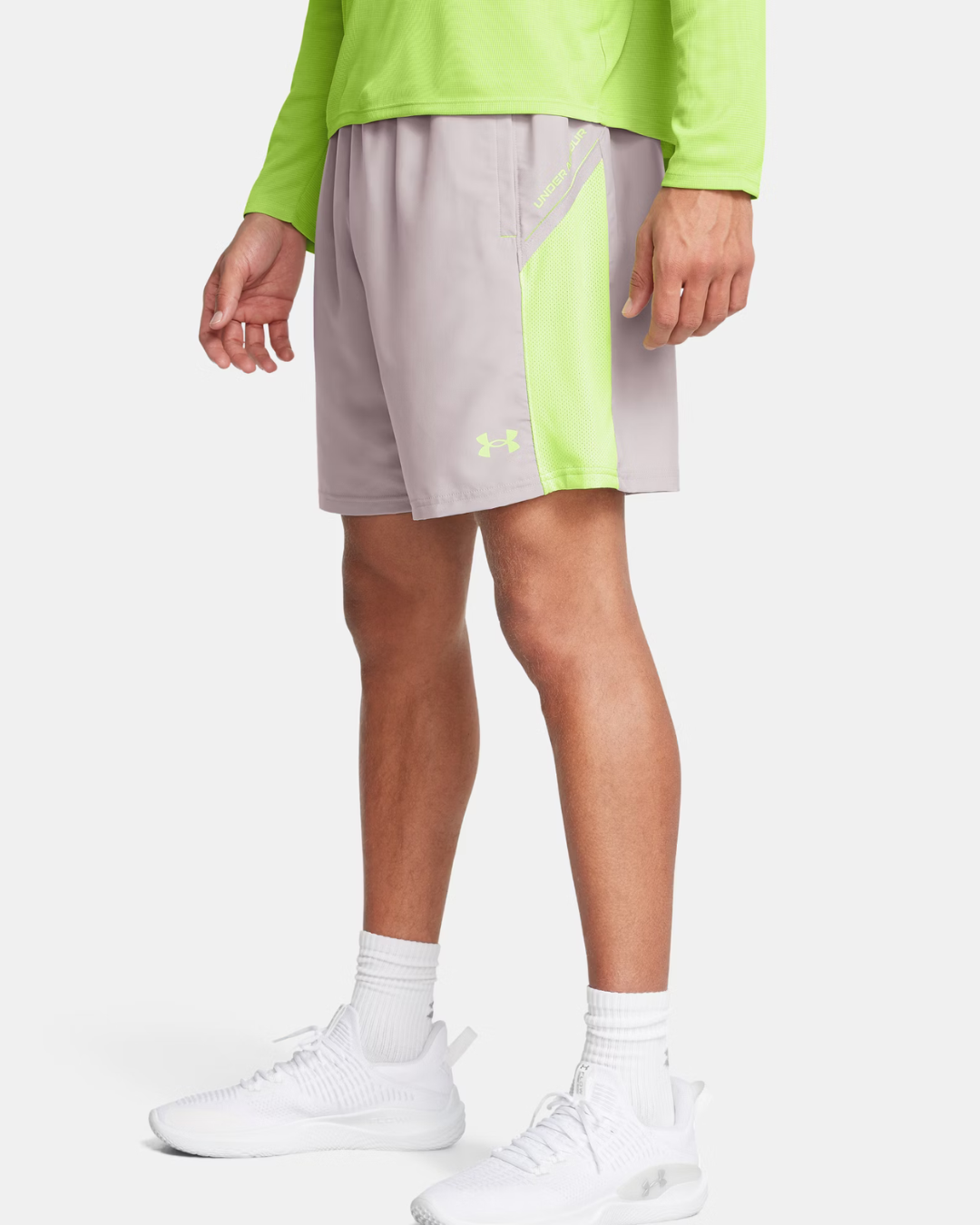 SHORT UNDER ARMOUR TECH UTILITY - GRIS/JAUNE