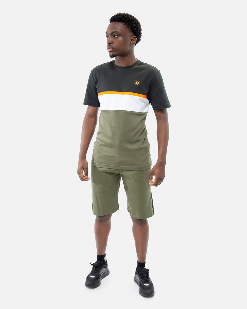 T-SHIRT FK SICARIOS V - KAKI/NOIR/ORANGE