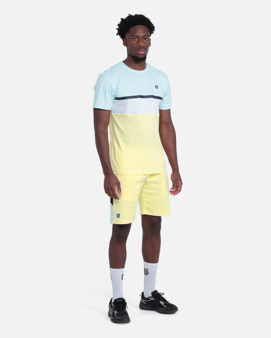 SHORT SICARIOS PASTEL - BLEU/BLANC/JAUNE