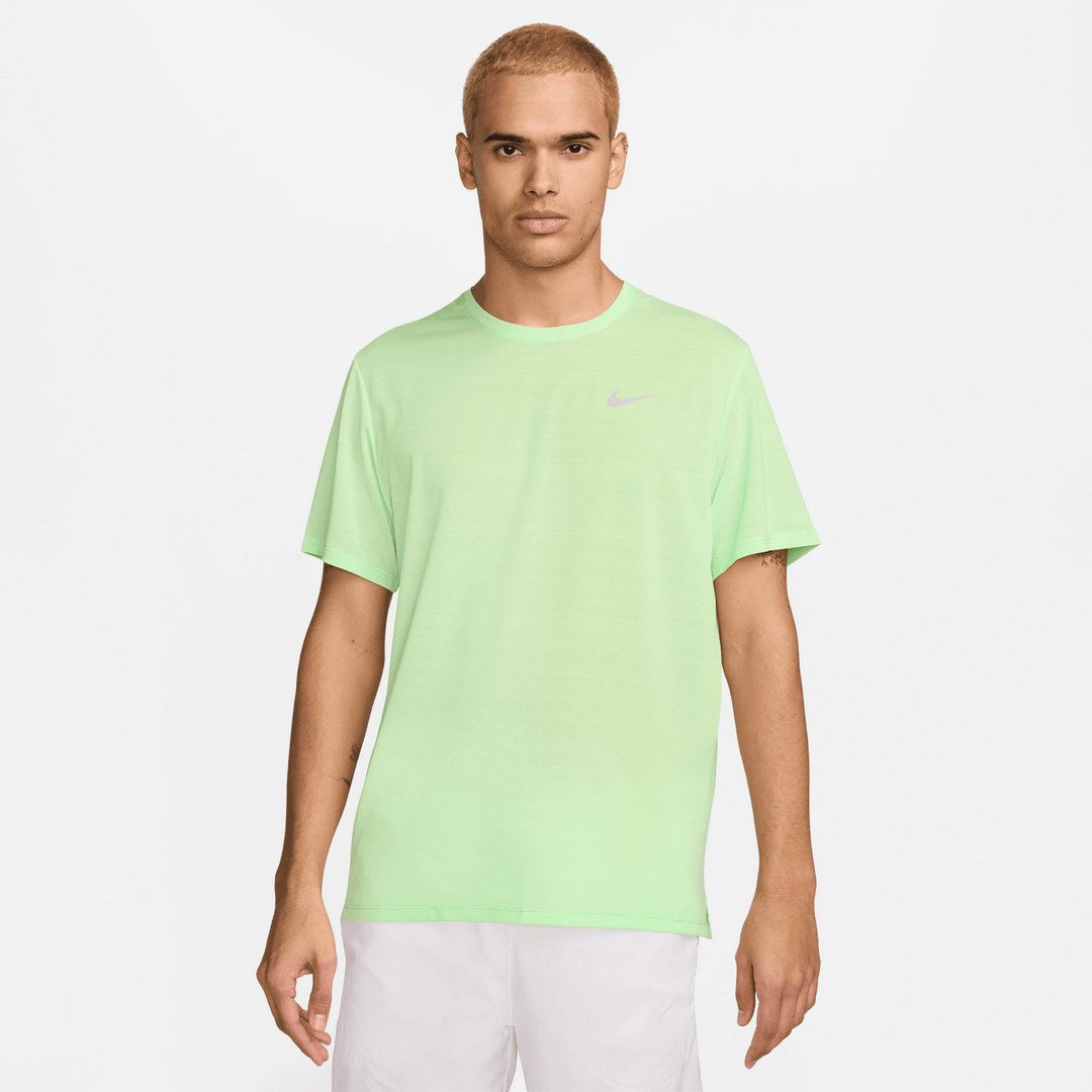 T-SHIRT NIKE DRI-FIT MILER - VERT-FLUO
