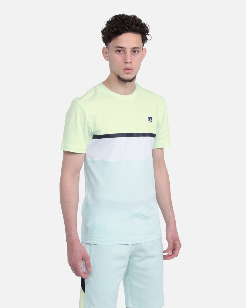 T-SHIRT FK SICARIOS PASTEL - VERT/BLANC/BLEU
