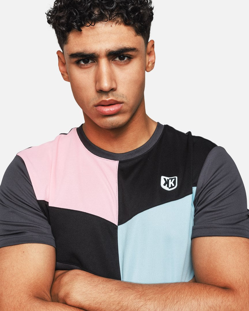 T-SHIRT FK ULTRA - GRIS/BLEU/ROSE