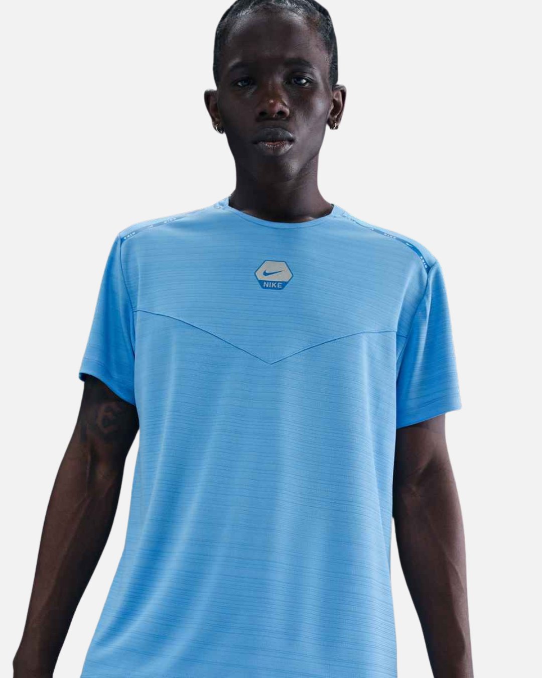 T-SHIRT NIKE RUNNING - BLEU CIEL