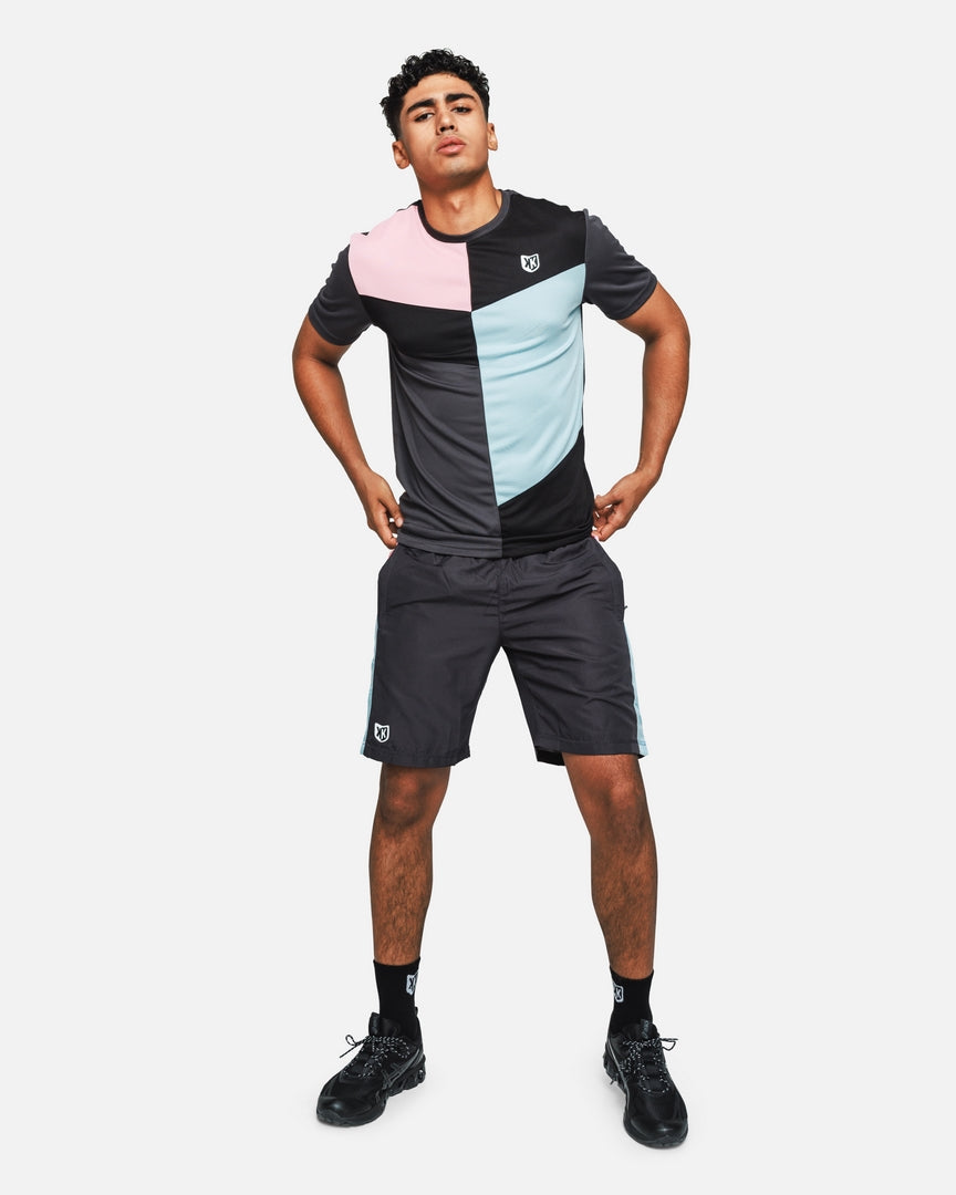 T-SHIRT FK ULTRA - GRIS/BLEU/ROSE