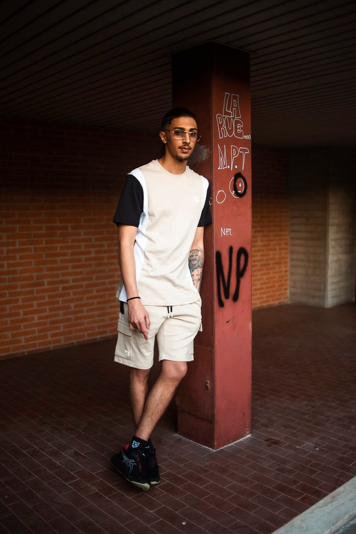 SHORT FK CANTO - BEIGE/BLANC/NOIR